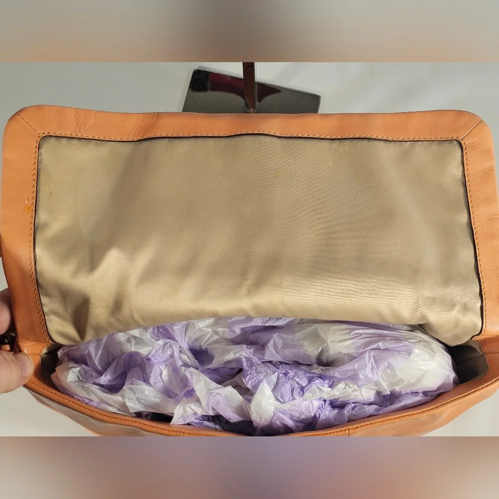 Vtg COACH Peach Leather Shoulder Bag (14755) RARE - Picture 14 of 14